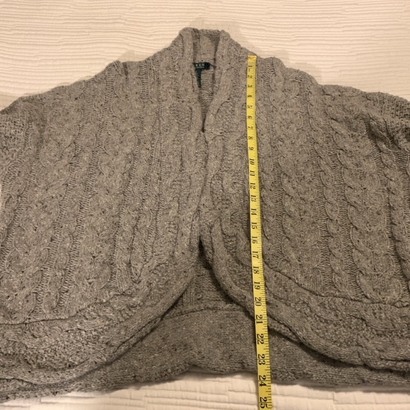Lauren Ralph Lauren Grany Core Cable Knit Wool Blend Women’s Cardigan Sweater 1X - Picture 10 of 14